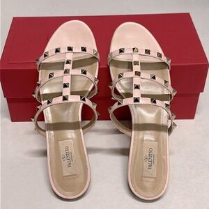 GORGEOUS Valentino slides. Mild wear&tear tip of toes and bottom where can’t see